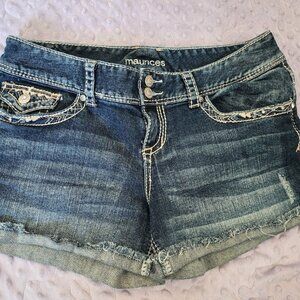 Maurice's Premium Denim Bling Shorts 9/10